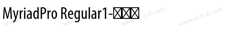 MyriadPro Regular1字体转换
